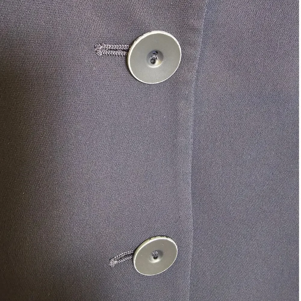 Max Mara Studio Navy Blue Single-Breasted Preppy Dark Academia Blazer Jacket